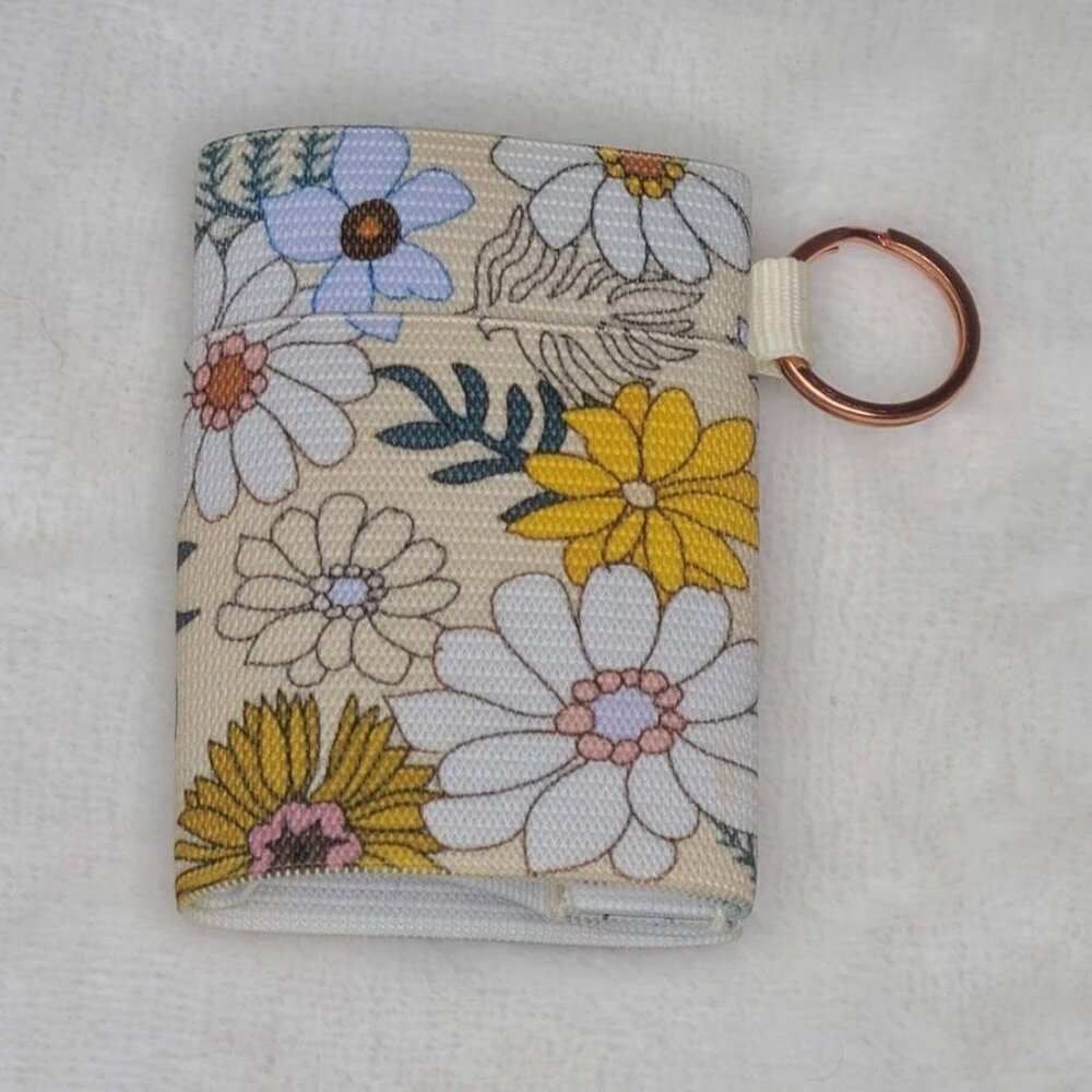 Thread Wallet Blossom Elastic With Key Ring Flora… - image 3